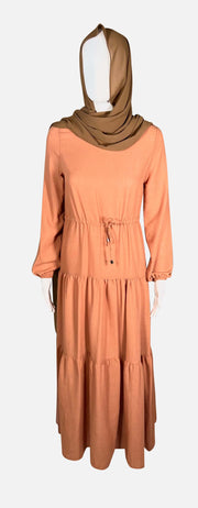 Linen-Blend Long sleeve Maxi Dress